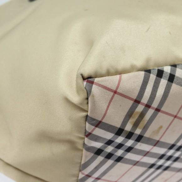 BURBERRY Nova Check Blue Label Hand Bag Nylon Beige Auth 81676 - Picture 11 of 16